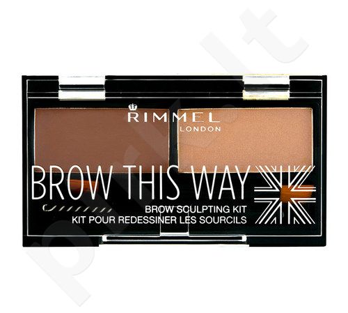 Rimmel London Brow This Way, dažų paletė antakiams moterims, 2,4g, (003 Dark Brown)