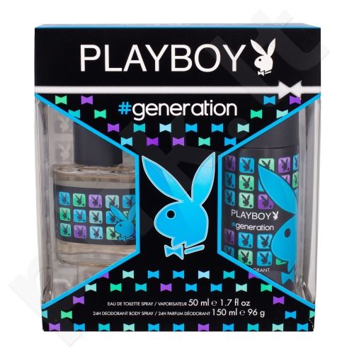 Playboy Generation For Him, rinkinys tualetinis vanduo vyrams, (EDT 50 ml + dezodorantas 150 ml)