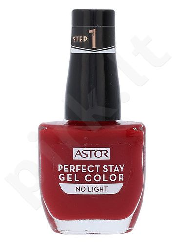 ASTOR Perfect Stay, Gel Color, nagų lakas moterims, 12ml, (019 Fashionably Red)