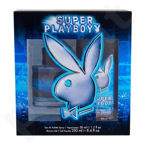 Playboy Super Playboy For Him, rinkinys tualetinis vanduo vyrams, (EDT 50 ml + dušo želė 250 ml)