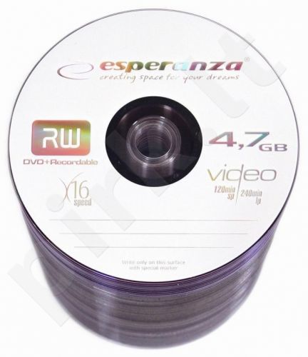 DVD+R ESPERANZA [ spindle 100 | 4.7GB | 16x ]