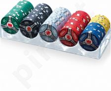 Pokerio žetonų rinkinys Juego Ceramic 100, su vertėmis