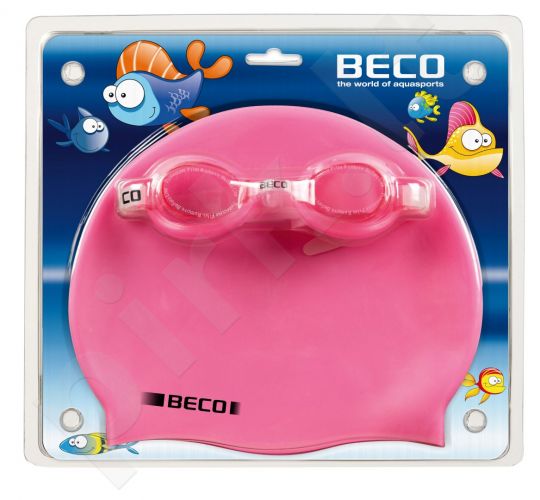 Plaukimo rinkinys: akiniai, kepuraitė. silikoninė kids 9904 14