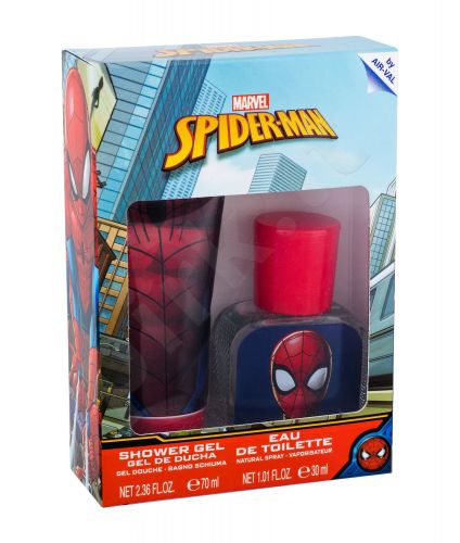 Marvel Spiderman, rinkinys tualetinis vanduo vaikams, (EDT 30 ml + dušo želė 70 ml)