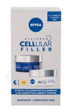 Nivea SPF15, Hyaluron CELLular Filler, rinkinys dieninis kremas moterims, (Daily Facial kremas SPF15 50 ml + Night Facial kremas 50 ml)