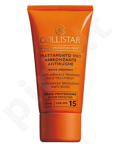 Collistar Special Perfect Tan, Tanning Face Treatment SPF15, veido apsauga nuo saulės moterims, 50ml