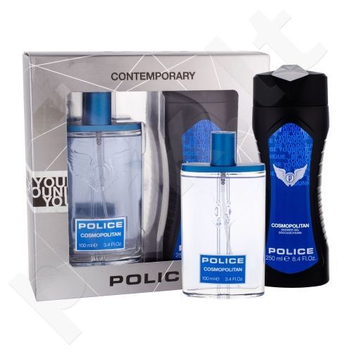 Police Cosmopolitan, rinkinys tualetinis vanduo vyrams, (EDT 100 ml + dušo želė 250 ml)