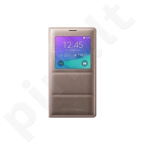 Dėklas Samsung Galaxy Note 4 S View Cover Auksinis