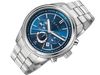 Esprit ES107541005 Ray Silver Blue vyriškas laikrodis-chronometras