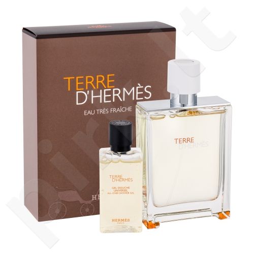 Hermes Terre D´Hermes Eau Tres Fraiche, rinkinys tualetinis vanduo vyrams, (EDT 75 ml + dušo želė 40 ml)