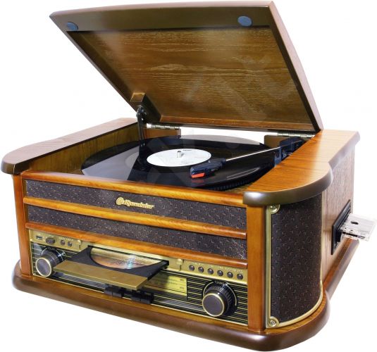 Retro stiliaus muzikinė sistema su patefonu Roadstar HIF-1899TUMPK