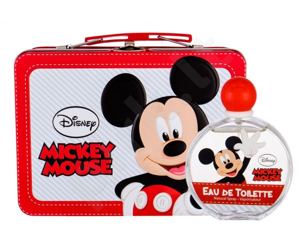 Disney Mickey Mouse, rinkinys tualetinis vanduo vaikams, (EDT 100 ml + Case)