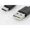 Cable USB 2.0 HighSpeed Type USB C/A M/M black 3m
