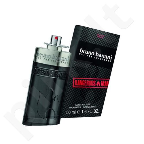 Bruno Banani Dangerous Man, tualetinis vanduo vyrams, 50ml