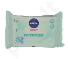 Nivea Baby, Pure & Sensitive, drėgnosios servetėlės vaikams, 63pc