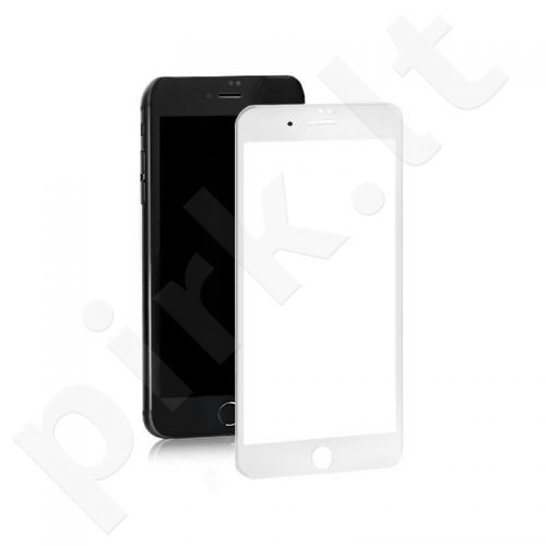 Qoltec Grūdintas stiklas Ekrano apsauga iPhone 8+ | White | 6D | Full Covered