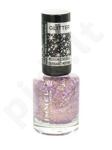 Rimmel London Glitter Medium Coverage, nagų lakas moterims, 8ml, (010 Sparkle Every Day)