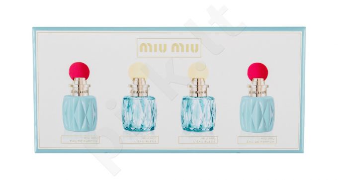 Miu Miu Collection, Miu Miu, rinkinys kvapusis vanduo moterims, (EDP Miu Miu 2x 7,5 ml + EDP Miu Miu L´Eau Bleue 2x 7,5 ml)