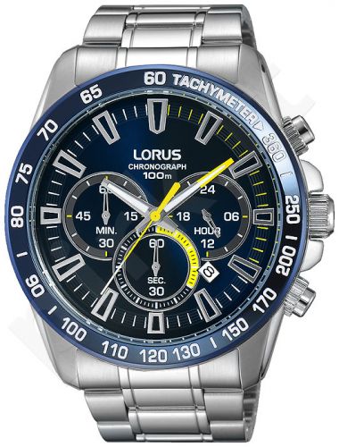 Laikrodis LORUS  STAINLESS STEEL - kvarcinis - 48X52 mm - - STOP - chronografasgrafas - TACHYMETER