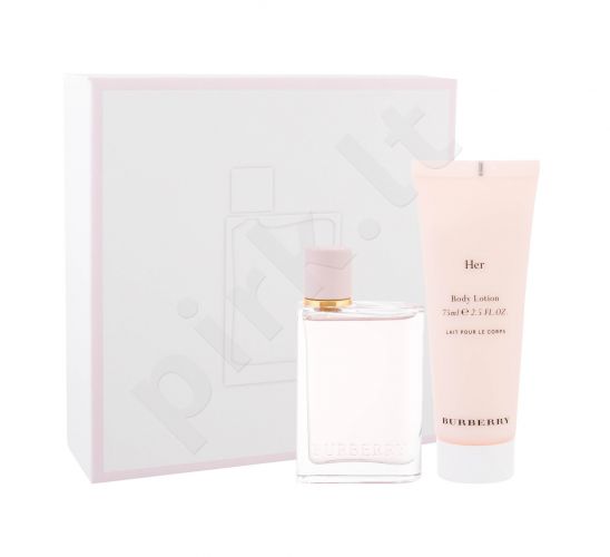 Burberry Her, rinkinys kvapusis vanduo moterims, (EDP 50 ml + kūno pienelis 75 ml)