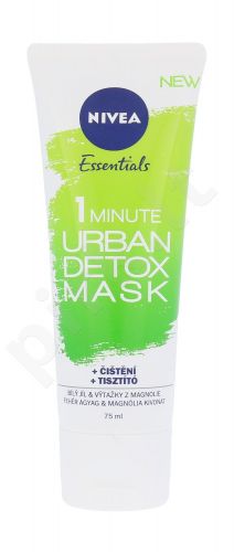 Nivea Essentials, 1 Minute Urban Detox Mask, veido kaukė moterims, 75ml