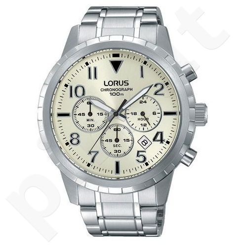 Laikrodis LORUS  STAINLESS STEEL - kvarcinis - 45X52 mm - - STOP - chronografasgrafas