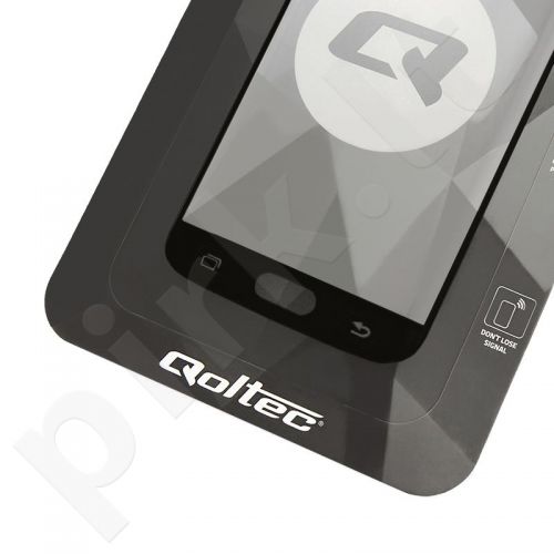 Qoltec Grūdintas stiklas Ekrano apsauga iPhone 7 | Black | 6D | Full Covered