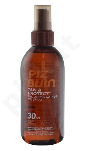 PIZ BUIN Tan & Protect, Tan Accelerating Oil Spray, Sun kūno losjonas moterims, 150ml