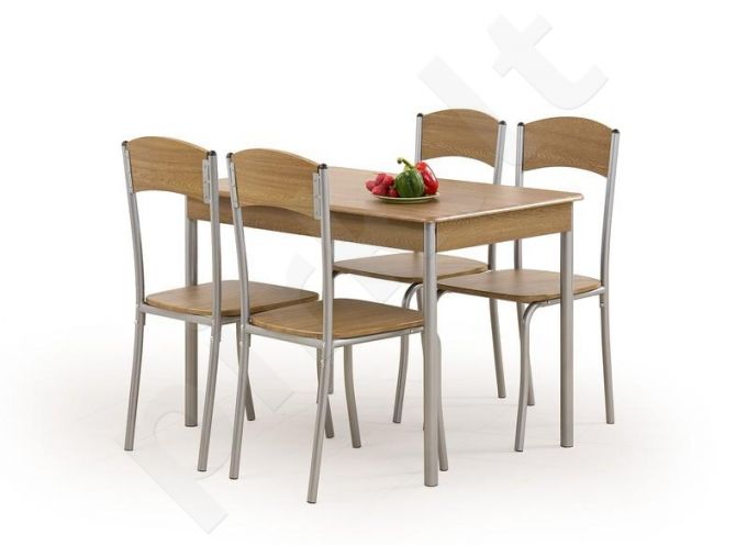 LONGIN komplektas: stalas + 4 kėdės