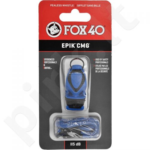 Švilpukas Fox40 EPIK CMG + virvutė mėlynas 8803-0508