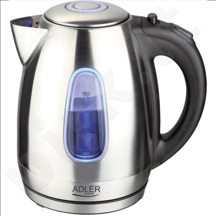 Adler AD 1223 Cordless Water Kettle, 1.7L, 2200W, Auto-off, Anti-calc filter