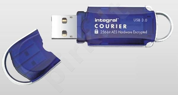 Atmintukas Integral Courier 8GB USB3.0 FIPS 197 AES 256-bit hardware encryption