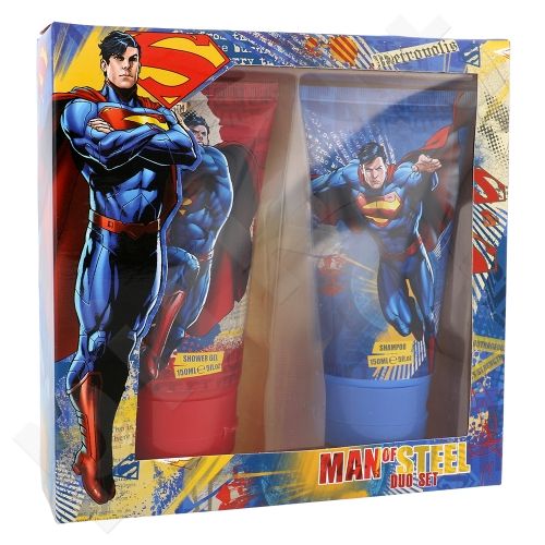 DC Comics Superman, rinkinys dušo želė vaikams, (dušo želė 150 ml + šampūnas 150 ml)