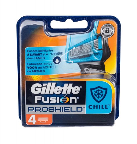 Gillette Fusion Proshield, Chill, skutimosi peiliukų galvutės vyrams, 4pc