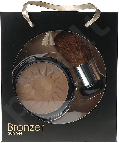 Makeup Trading Bronzer Sun Set, rinkinys bronzantas moterims, (14g Bronzing kompaktinė pudra + Brush)