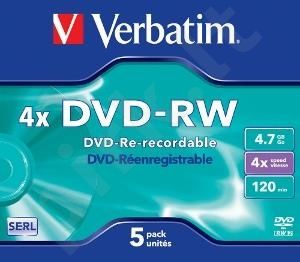 DVD-RW Verbatim [ jewel case 5 | 4.7GB | 4x ]