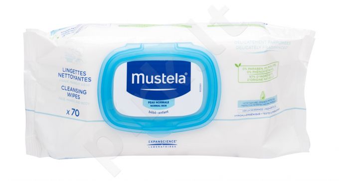 Mustela Bébé, drėgnosios servetėlės vaikams, 70pc