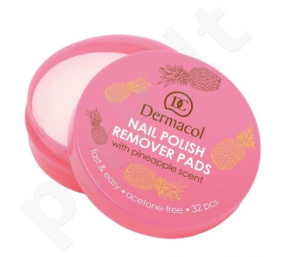 Dermacol Nail Polish Remover, Pads, nagų lako valiklis moterims, 32pc