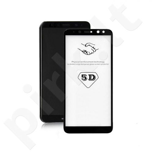 Qoltec Grūdintas stiklas Ekrano apsauga Samsung Galaxy A8 2018 | 5D | BLACK