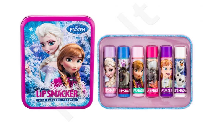 Lip Smacker Lip Balm, Disney Frozen, rinkinys lūpų balzamas vaikams, (lūpų balzamas 6 x 4 g + Tin Box)