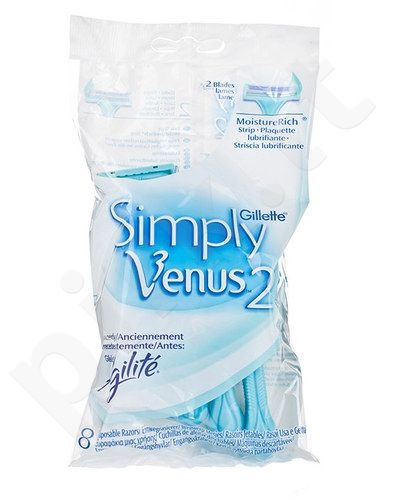 Gillette Venus, 2 Simply, skutimosi peiliukai moterims, 8pc