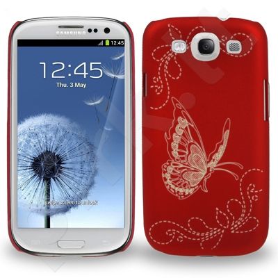 Samsung Galaxy S3 dėklas Butterfly Telemax raudonas