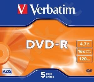 DVD-R Verbatim [ jewel case 5 | 4.7GB | 16x | matte silver ]