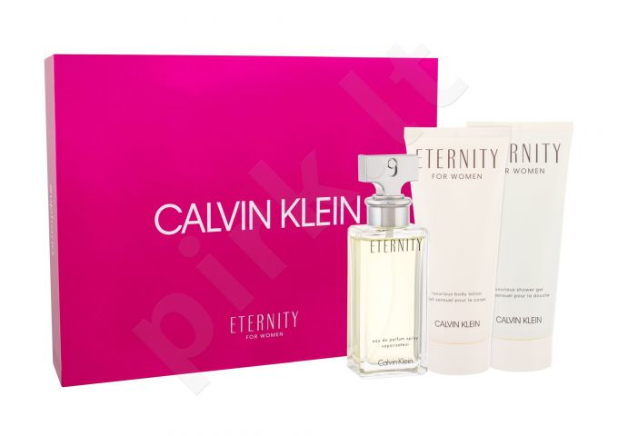 Calvin Klein Eternity, rinkinys kvapusis vanduo moterims, (EDP 50 ml + kūno losjonas 100 ml + dušo želė 100 ml)