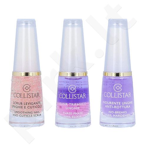 Collistar Kit SOS, rinkinys nagų priežiūra moterims, (6ml Smoothing Nail And Cuticle Scrub + 6ml Three-Phase Nail Elixir + 6ml No-Breaks Nail Hardener)