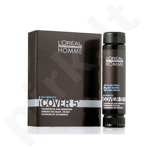 L´Oréal Professionnel Homme, Cover 5´, plaukų dažai vyrams, 3x50ml, (6 Dark Blond)