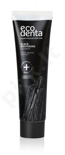 Ecodenta Toothpaste, Black Whitening, dantų pasta moterims ir vyrams, 100ml