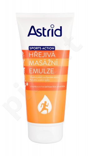 Astrid Sports Action, Warming Massage Emulsion, masažui moterims, 200ml