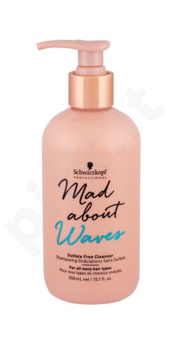 Schwarzkopf Mad About Waves, Sulfate Free Cleanser, šampūnas moterims, 300ml