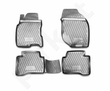 Guminiai kilimėliai 3D NISSAN X-Trail 2001-2007, 4 pcs. /L50077G /gray